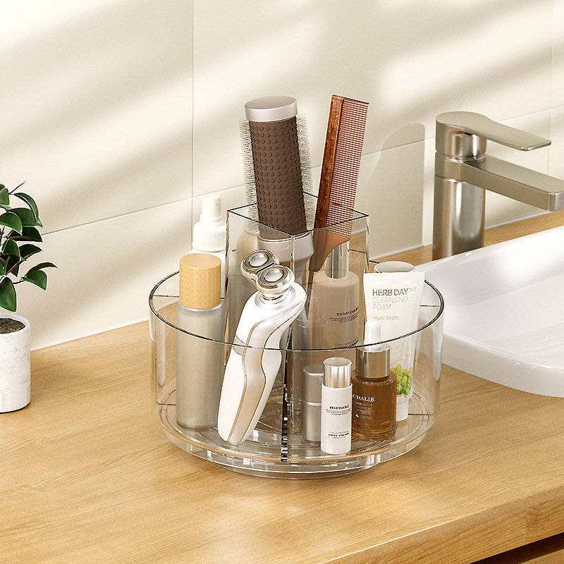 Rotating Makeup Organizer Box, Plastic Storage Rack for Lipsticks, Ideal for Desktop Vanity and Bathroom Use – Cosmetic Storage Box Manufacturer - Image 2