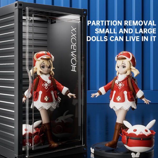 Pop Mart figure storage box with light magnetic container blind box toy doll transparent dust box - Image 2