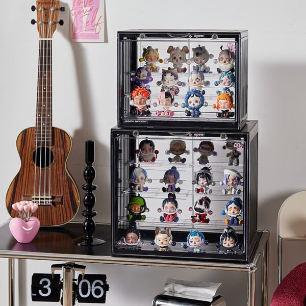 Action Figure Storage Box, Household Transparent Dustproof Organizer, Stackable Large-Capacity Pop Mart Doll Display Case - Image 3