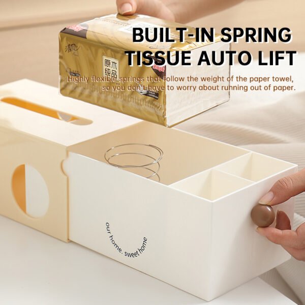 Creative Cheese Tissue Box, Cute Multifunctional Napkin Holder with Remote Control Storage for Living Room, Home & Dining Table - Image 4