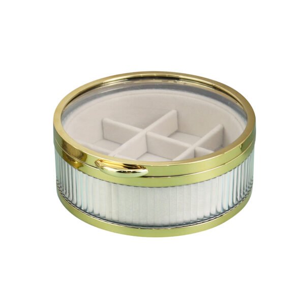 Custom Round Multi-Layer Jewelry Box, ABS and Glass Dustproof Organizer for Earrings, Necklaces, and Small Accessories - Image 5