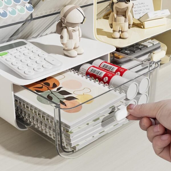 Slanted Pen Holder, Large-capacity Desk Organizer for Students, Stationery Storage Box, Office Desktop Miscellaneous Storage Shelf - Image 3